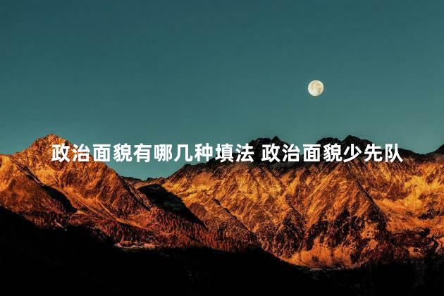 政治面貌有哪几种填法 政治面貌少先队员算吗